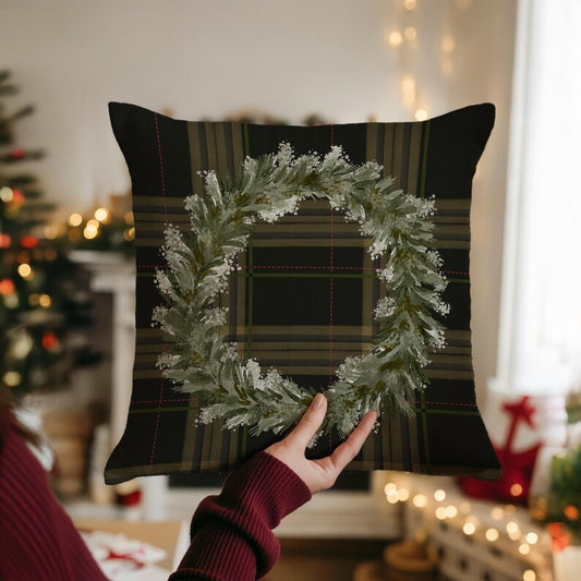 Green Wreath Pillow