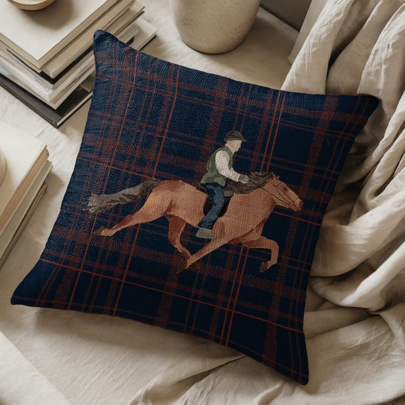 Equestrian Rider Pillow