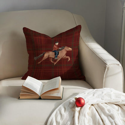 Red Rider And Horse Pillow