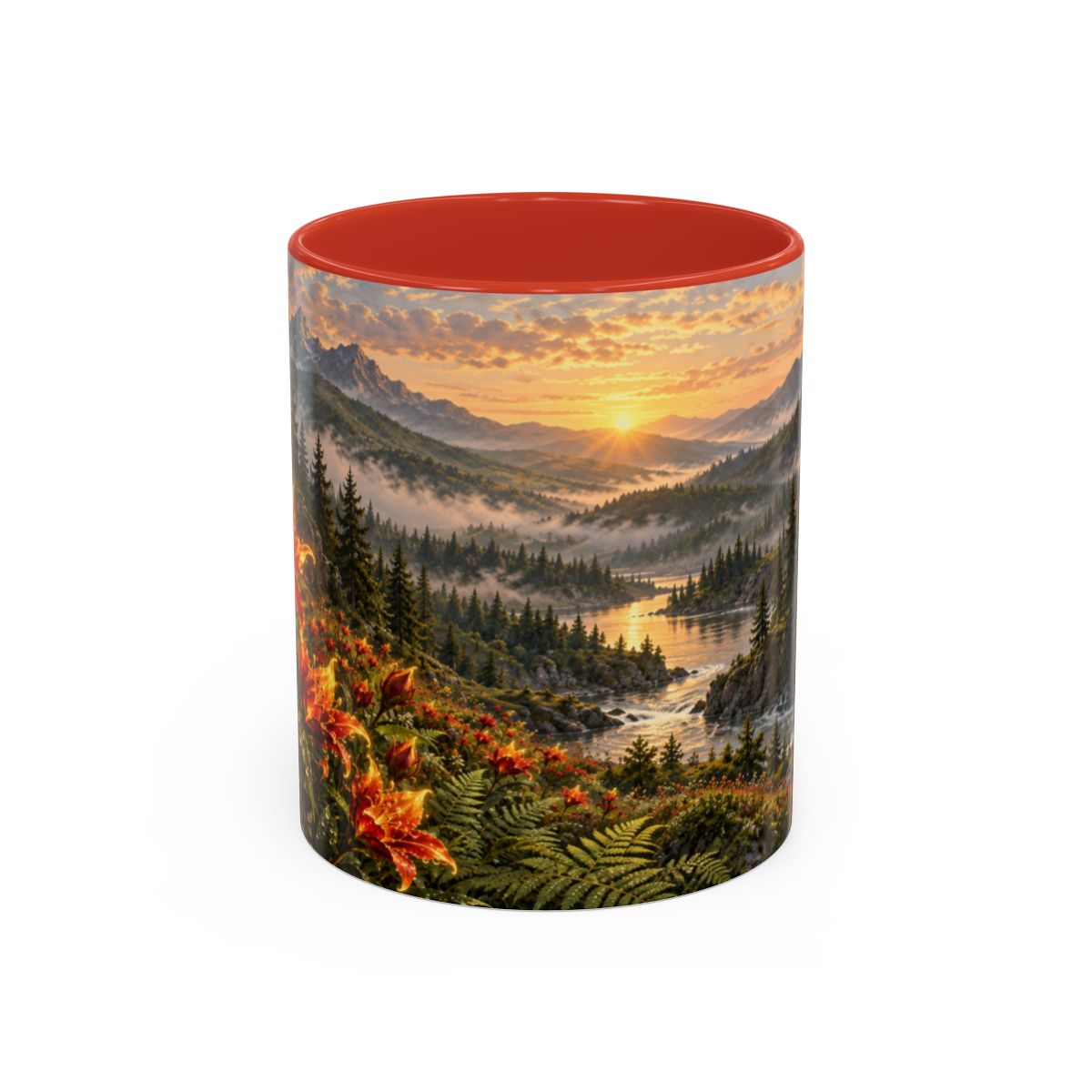 Red mug, front