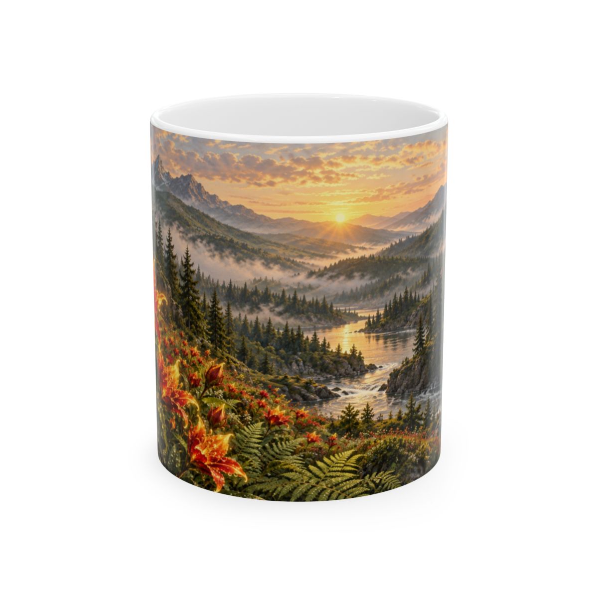 White mug, front