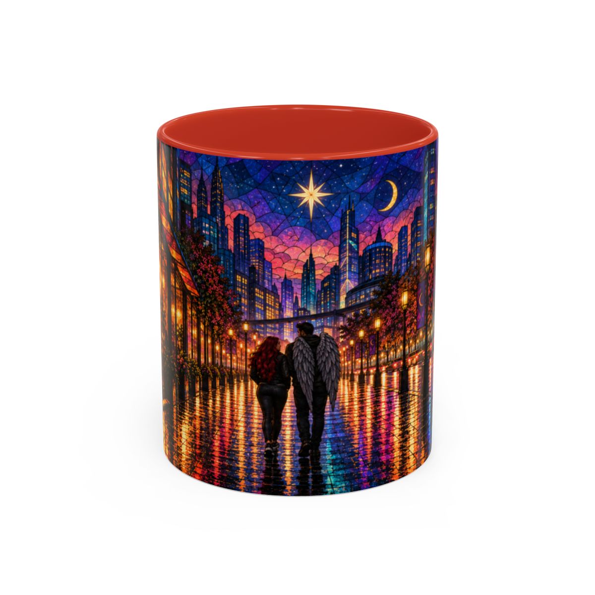 Red mug, front