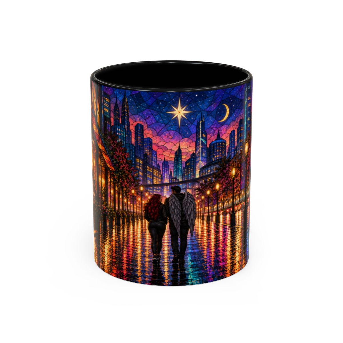Black mug, front