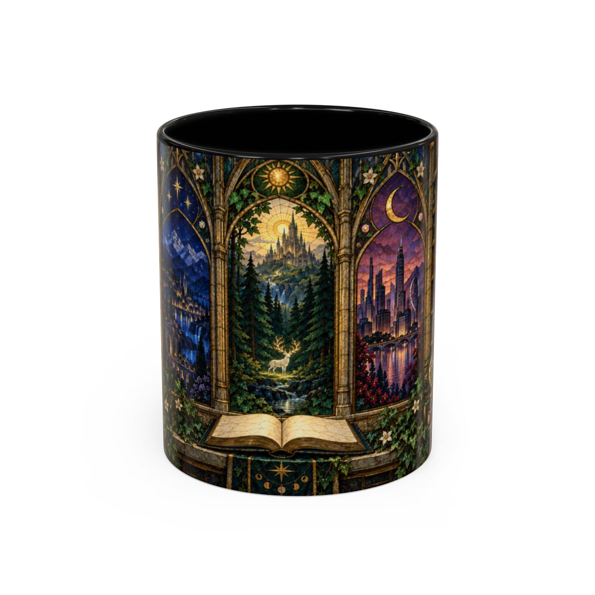 Black mug, front