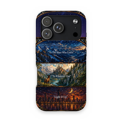 Maasverse Stained Glass Phone Case on iPhone 18 Pro