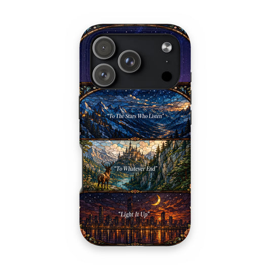 Maasverse Stained Glass Phone Case on iPhone 18 Pro