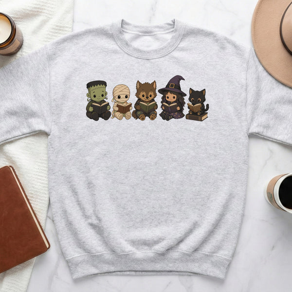 Monster Book Club Sweatshirt in Ash
