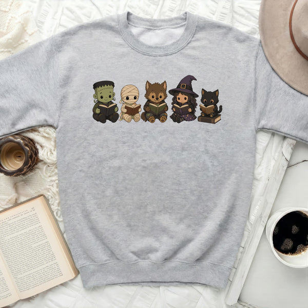 Monster Book Club Sweatshirt in Sport Grey