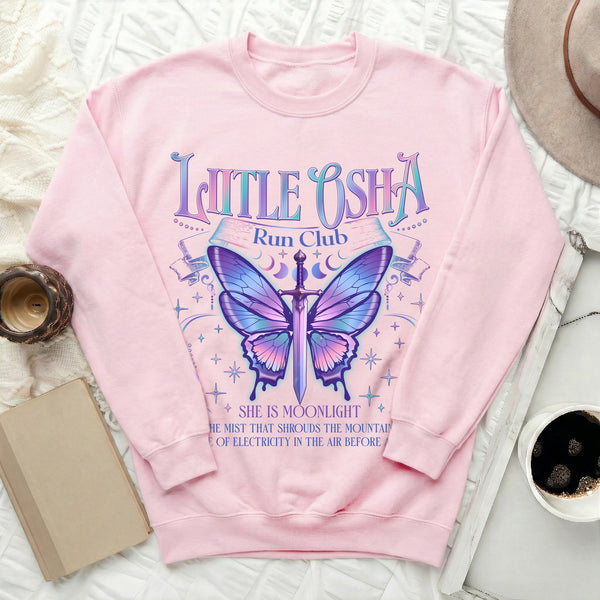 Moonlight Runner Sweatshirt in Light Pink
