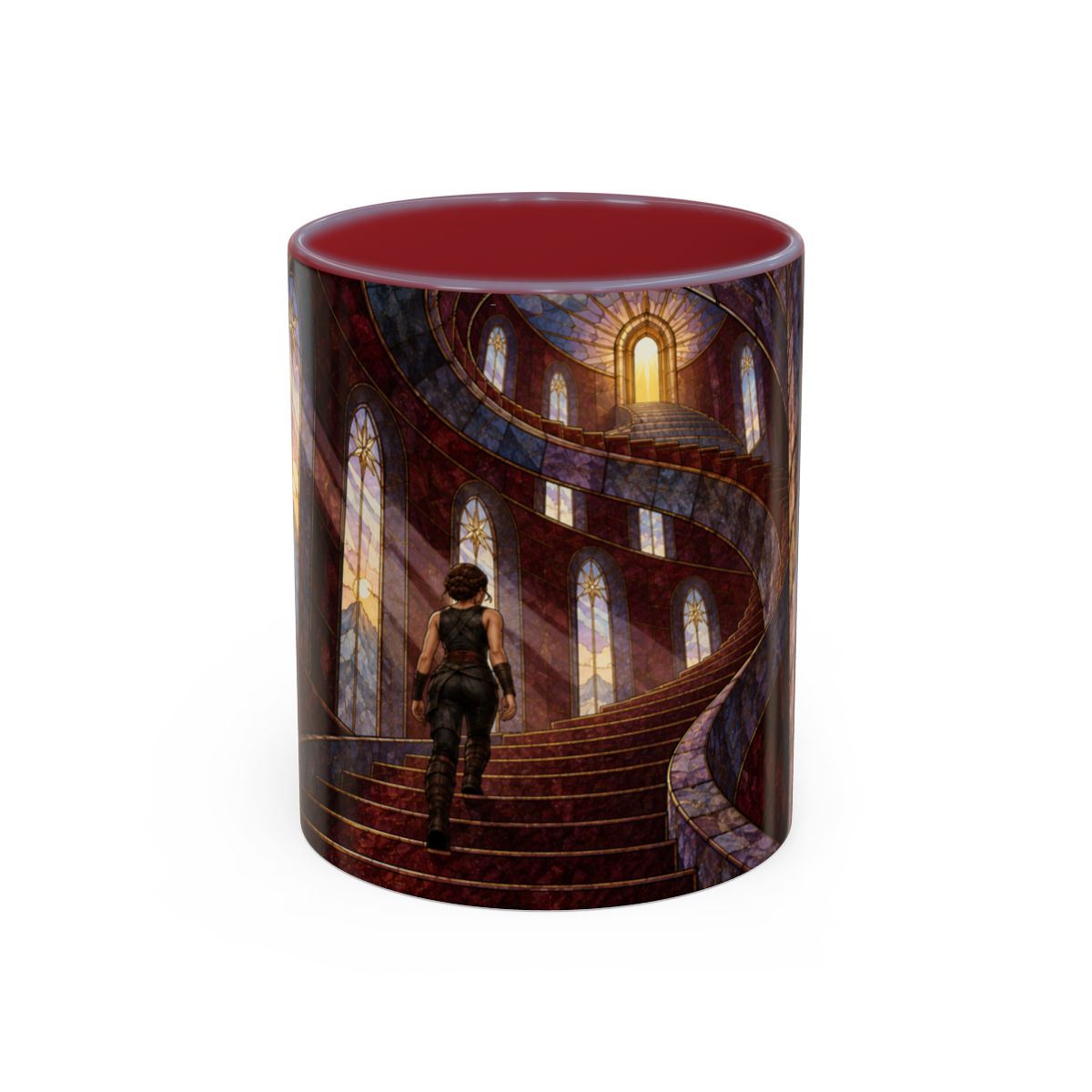 Maroon mug, front