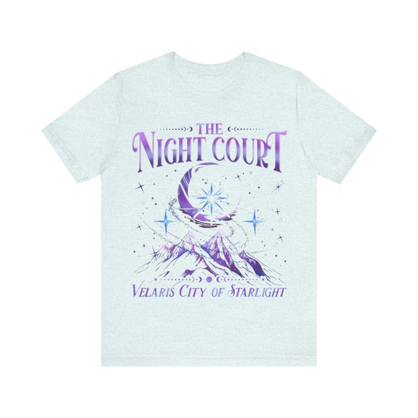 Night Court Tee in Heather Ice Blue