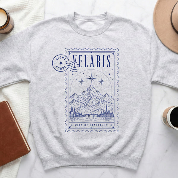 Night Court Velaris Passport Sweatshirt in Ash