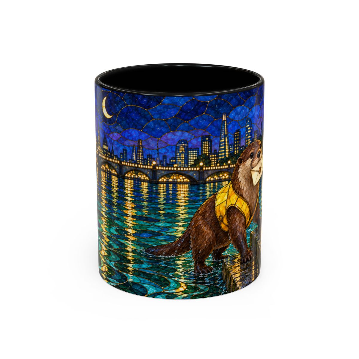 Black mug, front