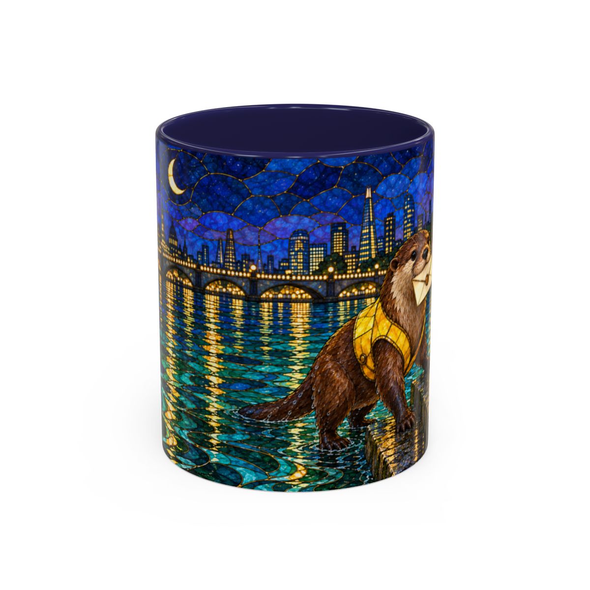 Navy mug, front