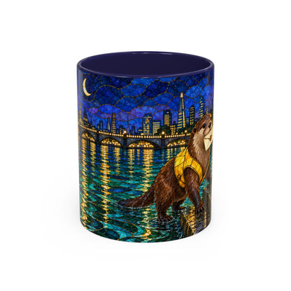 Navy mug, front