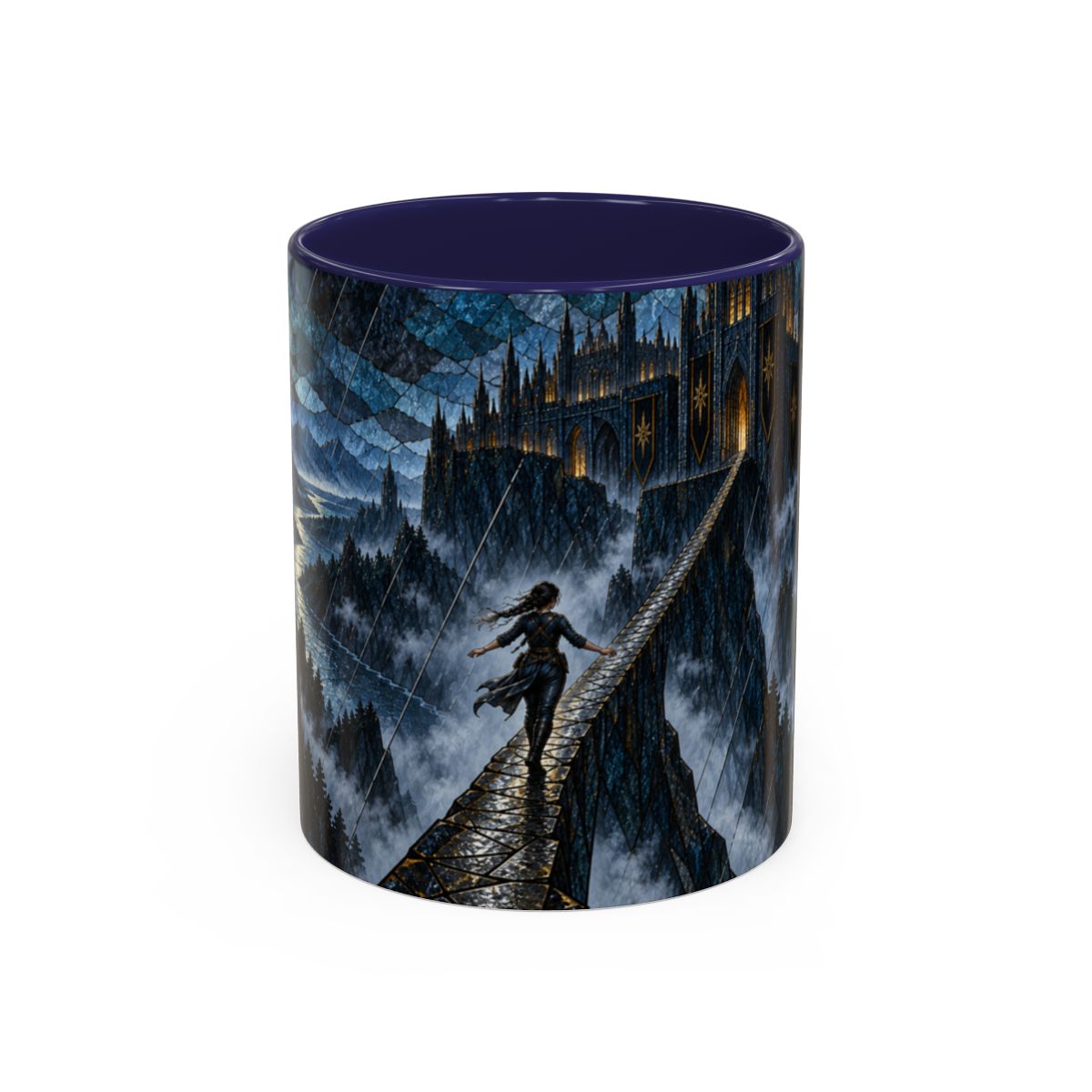 Navy mug, front
