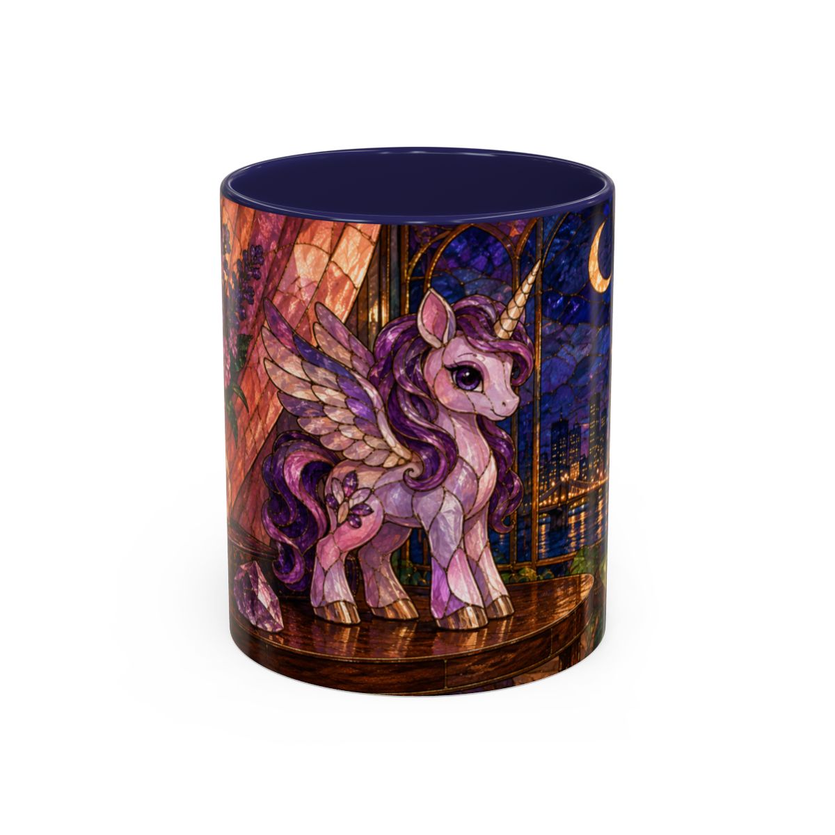 Navy mug, front