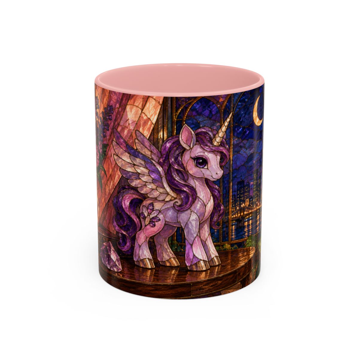 Pink mug, front