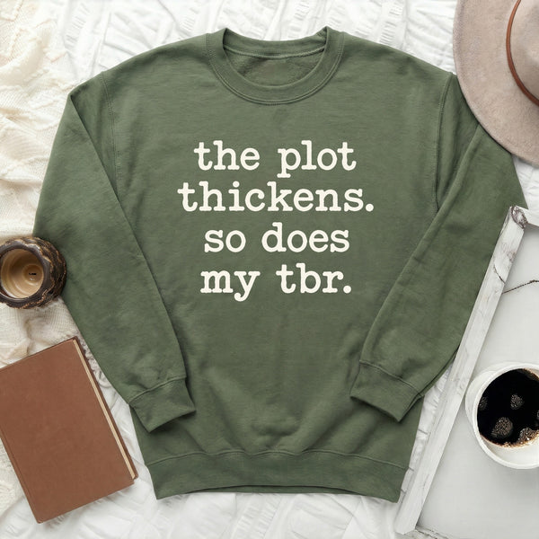 Plot Thickens TBR Sweatshirt in Military Green