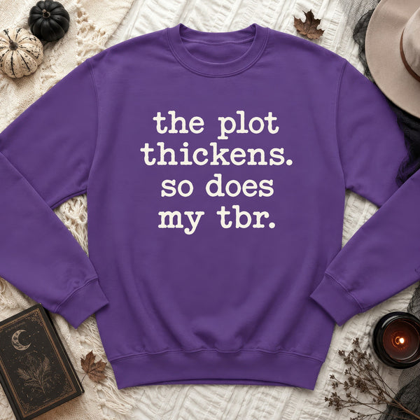Plot Thickens TBR Sweatshirt in Purple
