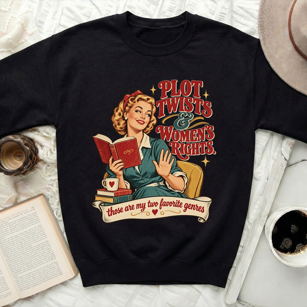 Plot Twists Sweatshirt in Black