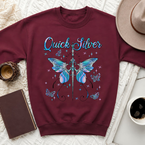 Quicksilver Butterfly Magic Sweatshirt in Maroon