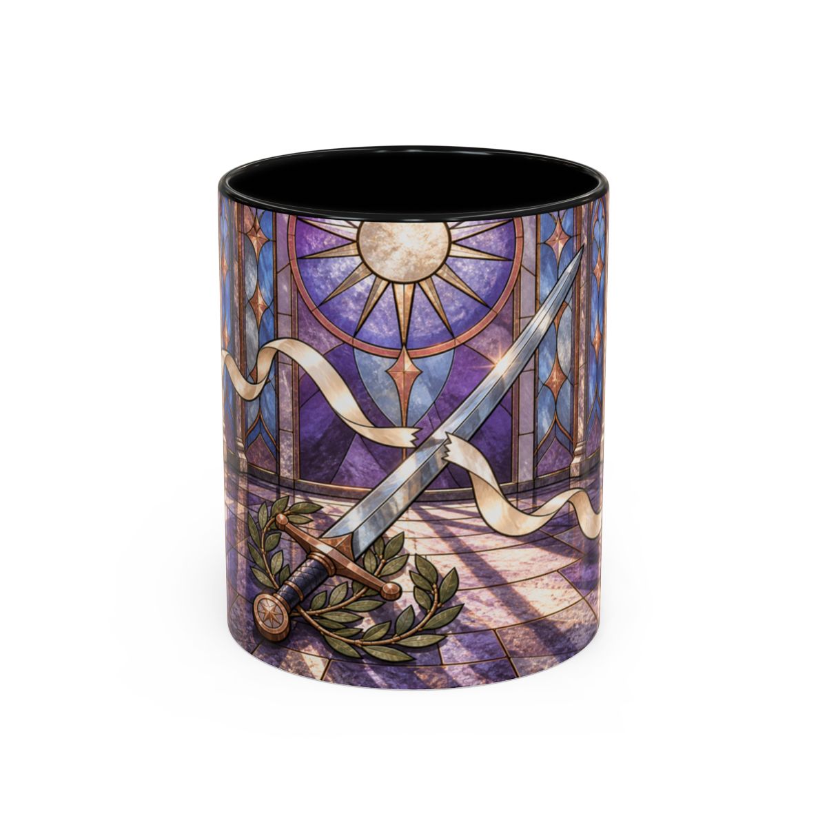 Black mug, front