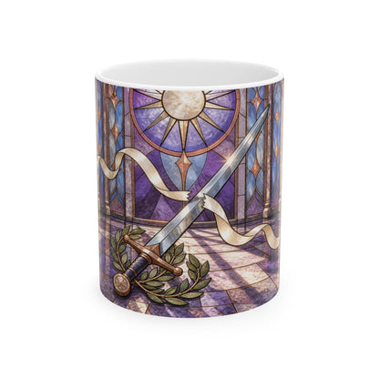White mug, front