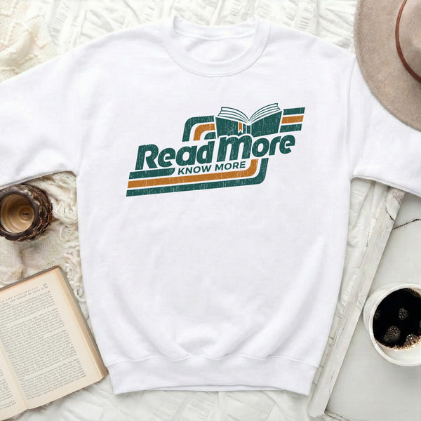 Read More Retro Paperback Sweatshirt in White