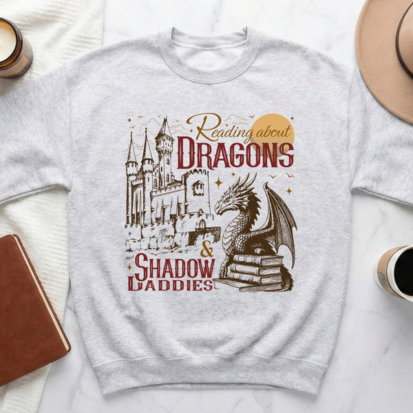Reading Dragons & Shadow Daddies Sweatshirt in Ash