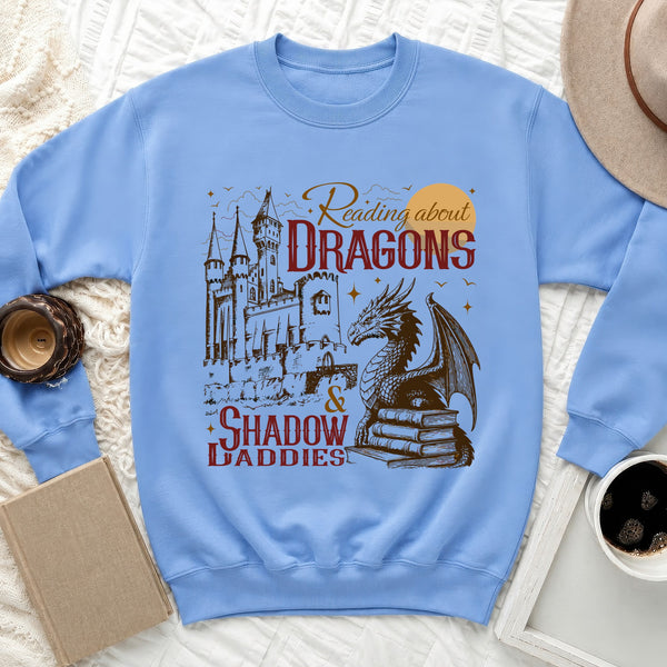 Reading Dragons & Shadow Daddies Sweatshirt in Carolina Blue
