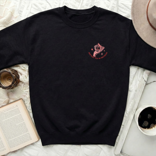 Red Suriel Tea Co Sweatshirt in Black