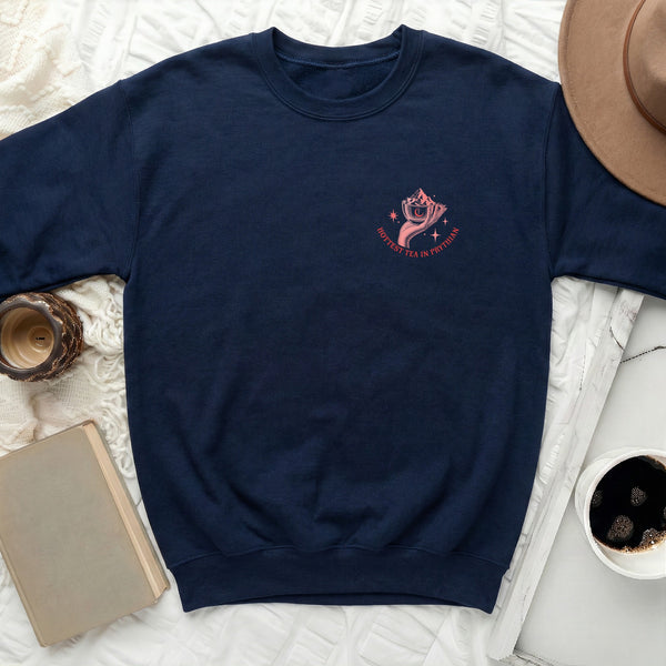 Red Suriel Tea Co Sweatshirt in Navy