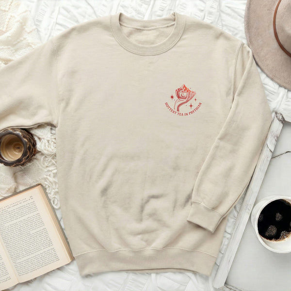 Red Suriel Tea Co Sweatshirt in Sand