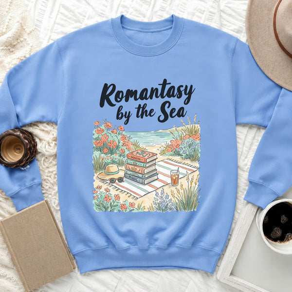 Romantasy by the Sea Sweatshirt in Carolina Blue