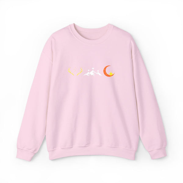 Maas Verse Embroidered Sweatshirt in Light Pink