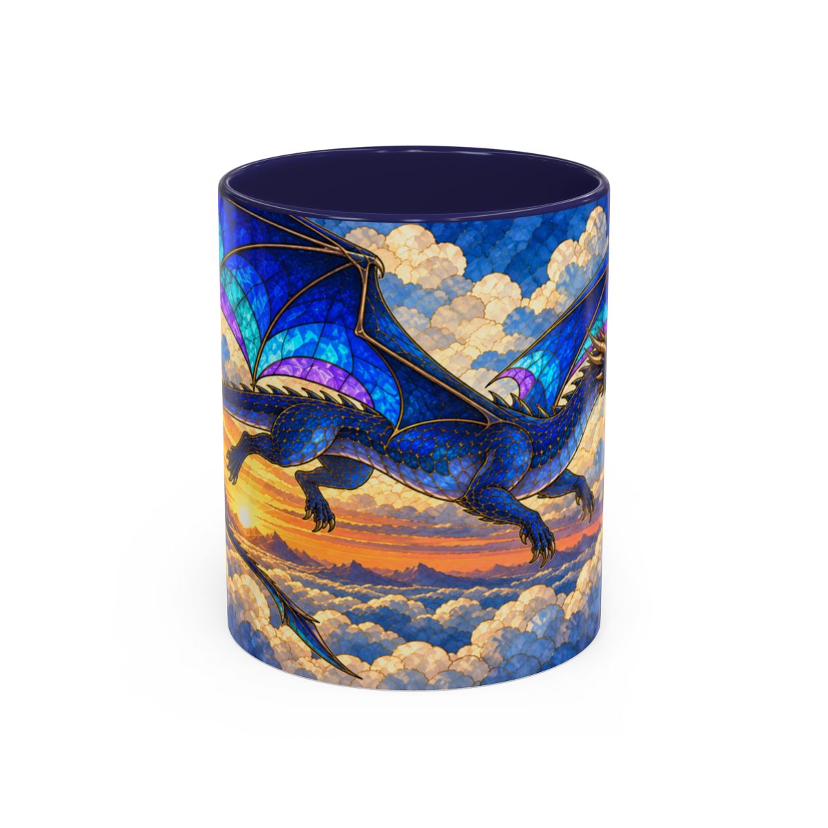 Navy mug, front