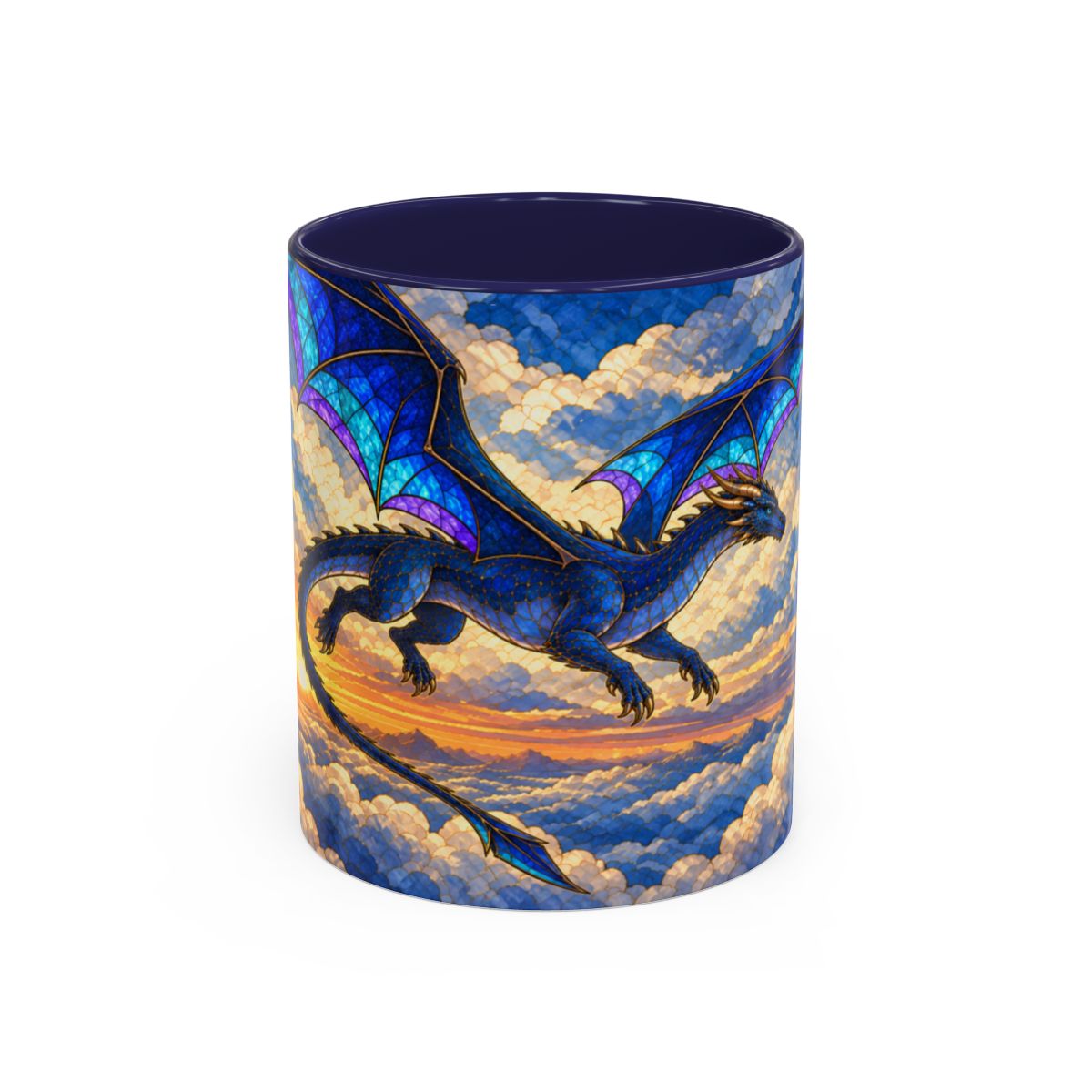 Navy mug, front