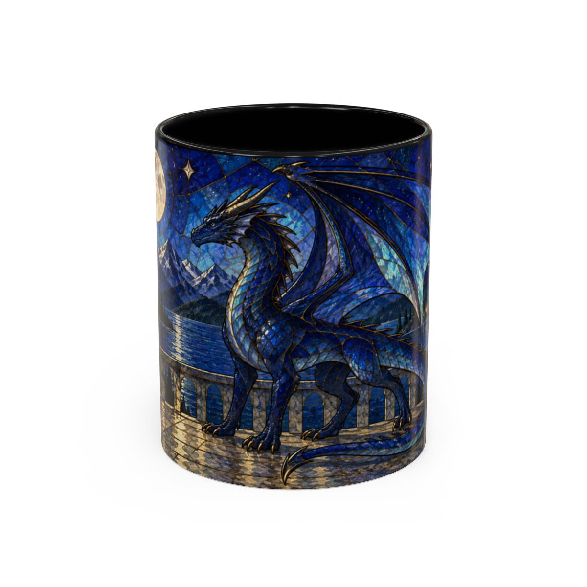 Black mug, front