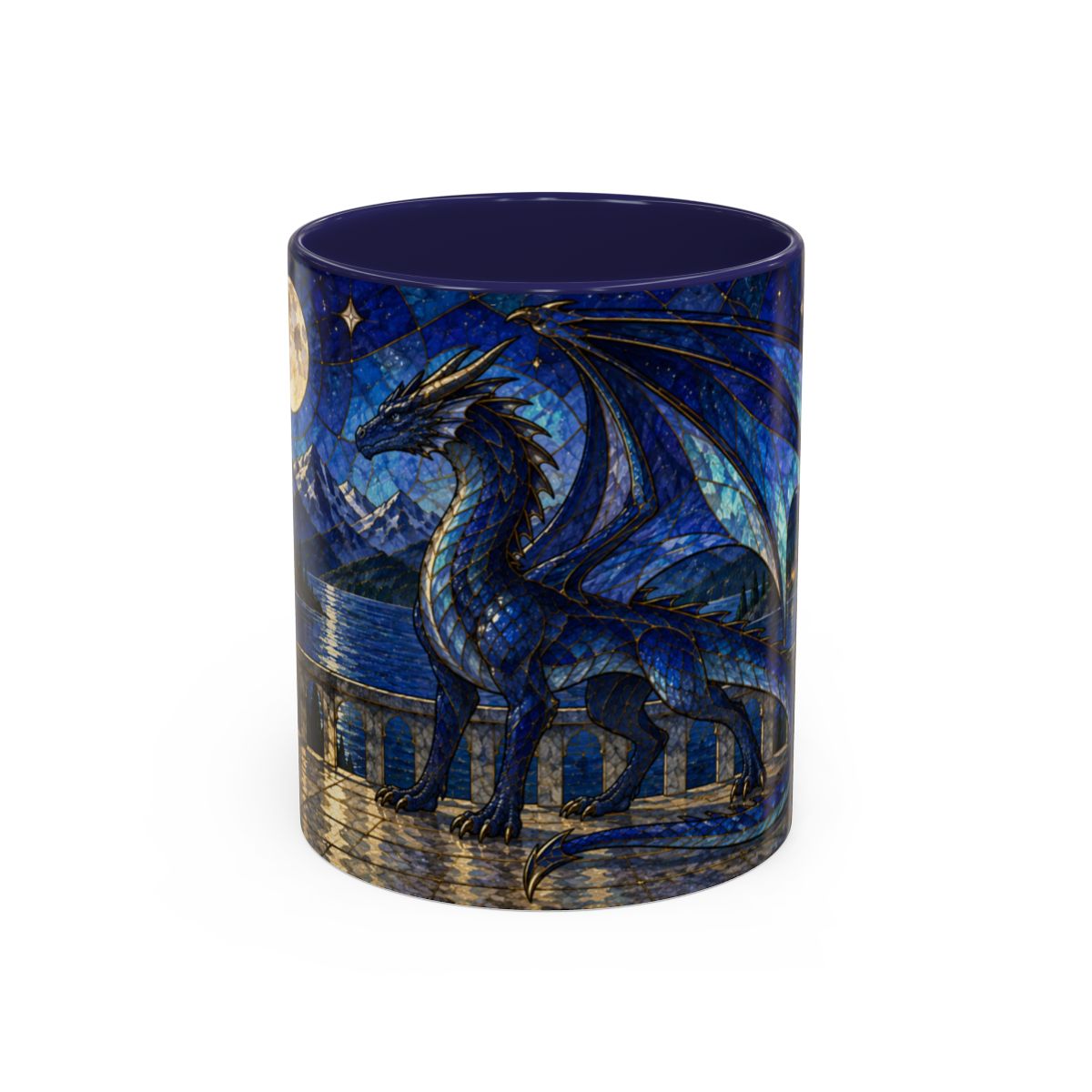 Navy mug, front