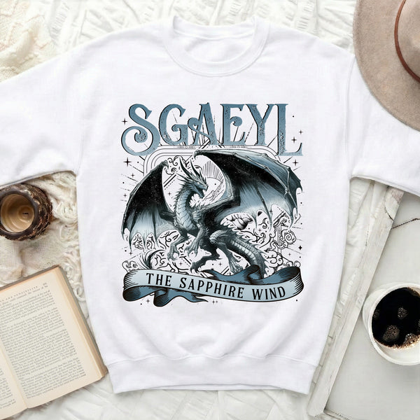 Sgaeyl The Sapphire Wind Sweatshirt in White