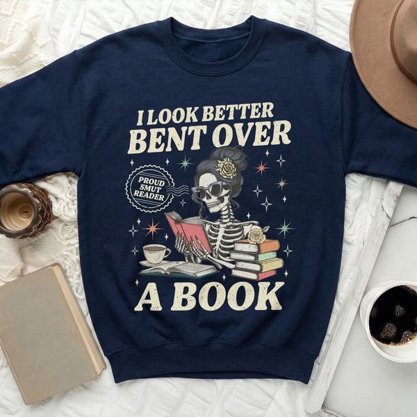 Smut Reader Skeleton Sweatshirt in Navy
