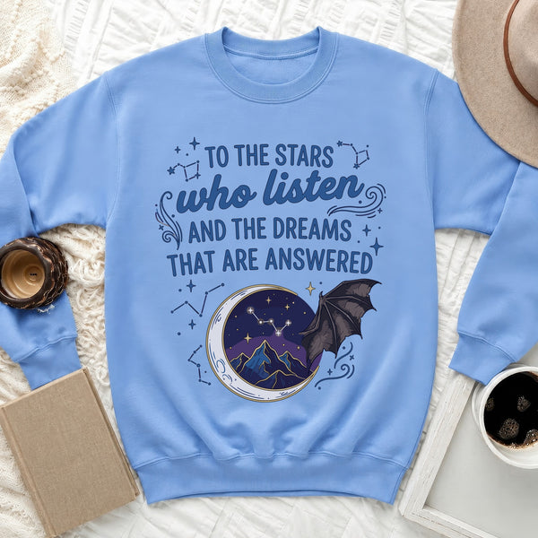 Starfall Dreams Graphic Sweatshirt in Carolina Blue