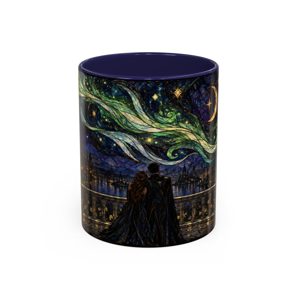 Navy mug, front