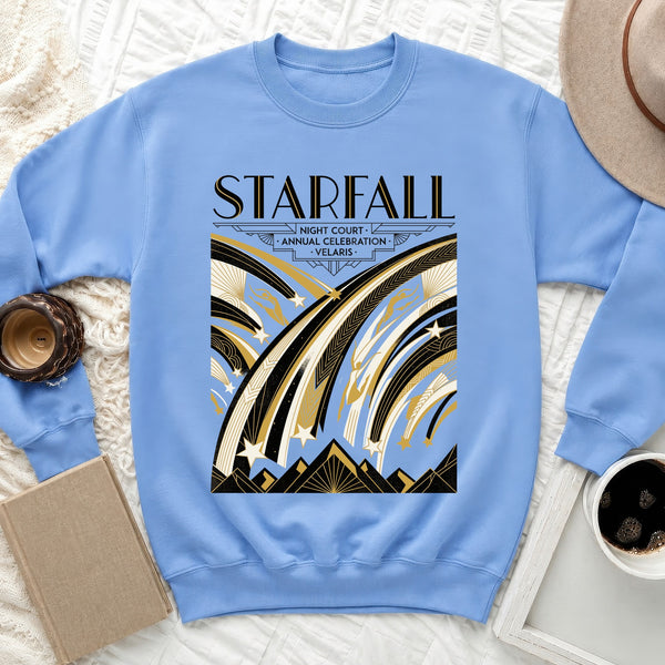 Starfall Night Court Sweatshirt in Carolina Blue