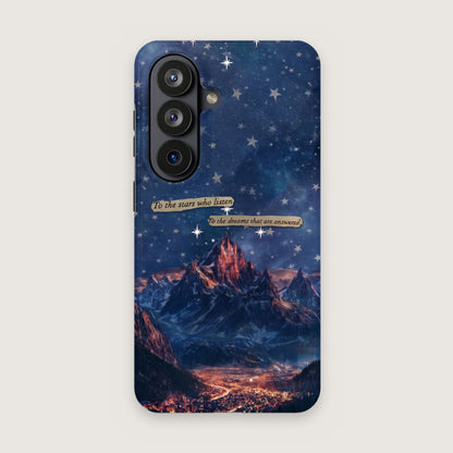 Stars Listen Dreams Answered City Phone Case on Samsung Galaxy S26