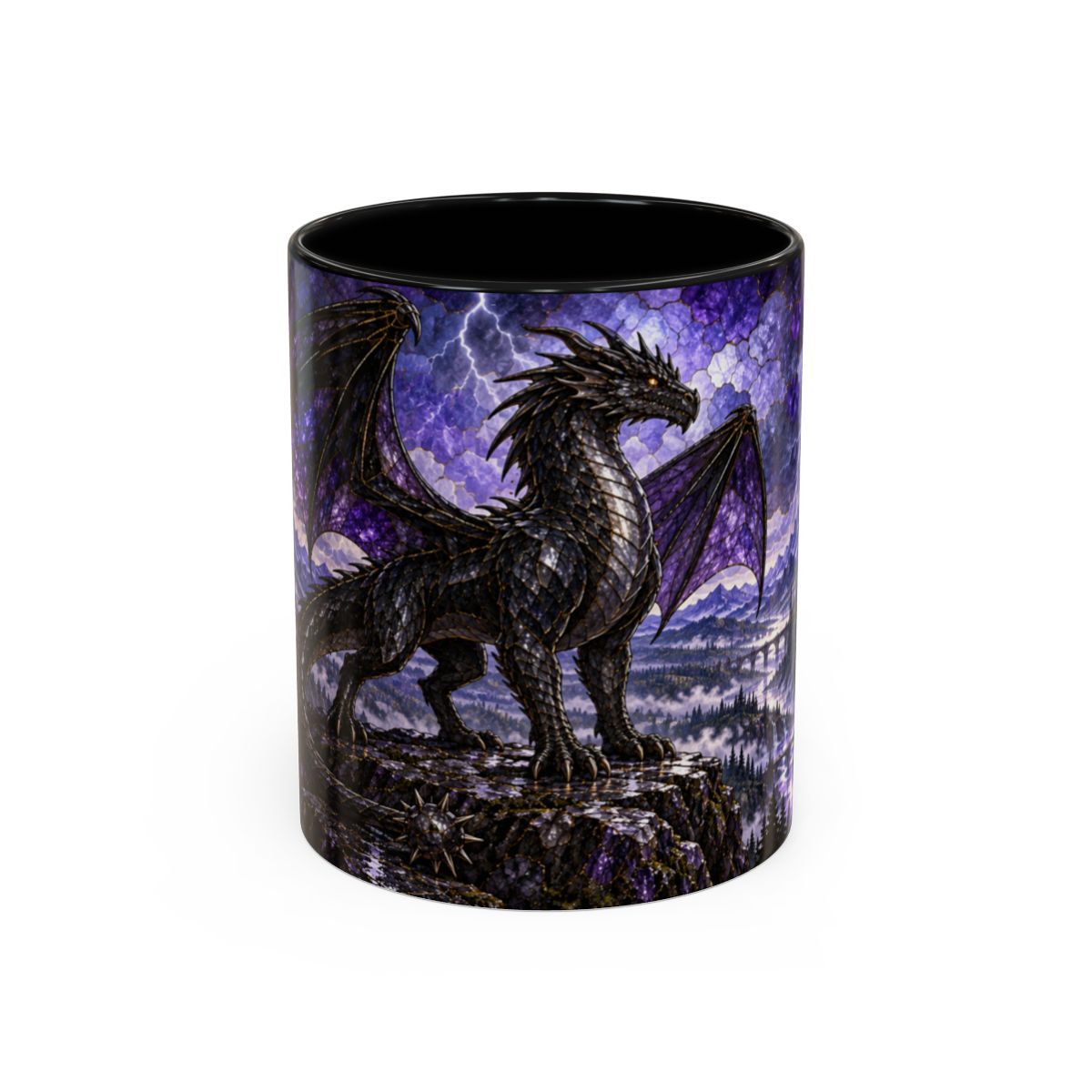 Black mug, front