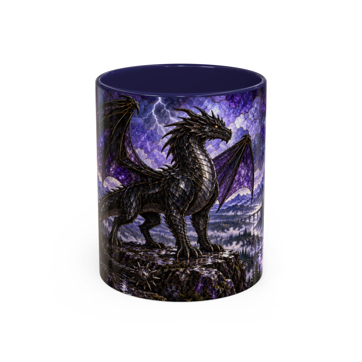 Navy mug, front