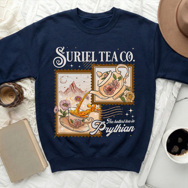 Suriel Tea Co. Hottest Tea in Prythian Sweatshirt in Navy