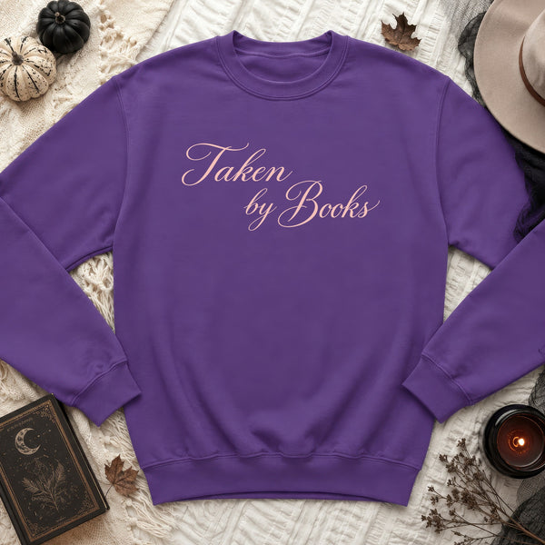 Taken By Books Sweatshirt in Purple